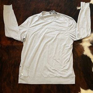 Vuori ponto performance crewneck platinum heather